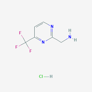 molecular formula C6H7ClF3N3 B2554951 [4-(三氟甲基)嘧啶-2-基]甲胺盐酸盐 CAS No. 1784927-27-0