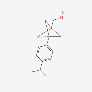 molecular formula C15H20O B2554955 [3-(4-Propan-2-ylphenyl)-1-bicyclo[1.1.1]pentanyl]methanol CAS No. 2287273-73-6
