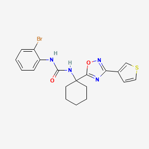 molecular formula C19H19BrN4O2S B2554960 1-(2-溴苯基)-3-(1-(3-(噻吩-3-基)-1,2,4-恶二唑-5-基)环己基)脲 CAS No. 1396682-50-0