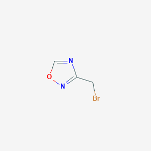 molecular formula C3H3BrN2O B2554962 3-(Bromomethyl)-1,2,4-oxadiazole CAS No. 540524-13-8