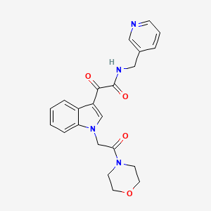 2-(1-(2-morpholino-2-oxoethyl)-1H-indol-3-yl)-2-oxo-N-(pyridin-3-ylmethyl)acetamide