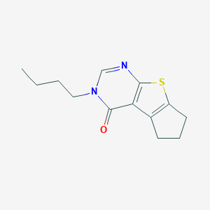 molecular formula C13H16N2OS B255497 3-butyl-3,5,6,7-tetrahydro-4H-cyclopenta[4,5]thieno[2,3-d]pyrimidin-4-one 