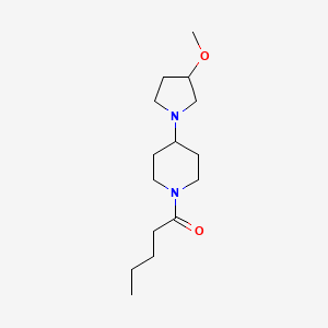 molecular formula C15H28N2O2 B2554970 1-(4-(3-Methoxypyrrolidin-1-yl)piperidin-1-yl)pentan-1-one CAS No. 2320464-10-4