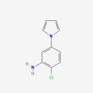 molecular formula C10H9ClN2 B2554977 2-Chloro-5-pyrrol-1-yl-phenylamine CAS No. 878722-12-4