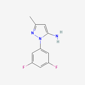 molecular formula C10H9F2N3 B2554980 1-(3,5-二氟苯基)-3-甲基-1H-吡唑-5-胺 CAS No. 1232796-65-4