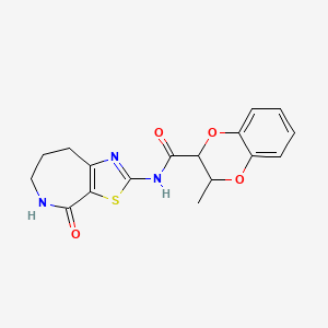 3-methyl-N-(4-oxo-5,6,7,8-tetrahydro-4H-thiazolo[5,4-c]azepin-2-yl)-2,3-dihydrobenzo[b][1,4]dioxine-2-carboxamide