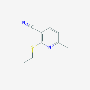 molecular formula C11H14N2S B255499 4,6-Dimethyl-2-propylsulfanylpyridine-3-carbonitrile 