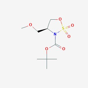 molecular formula C9H17NO6S B2554998 (4S)-4-(méthoxyméthyl)-2,2-dioxo-oxathiazolidine-3-carboxylate de tert-butyle CAS No. 2023006-41-7