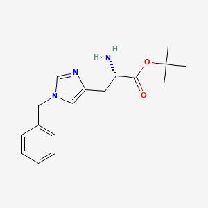 molecular formula C17H23N3O2 B2555001 Tert-butyl (2S)-2-amino-3-(1-benzylimidazol-4-yl)propanoate CAS No. 2287250-31-9