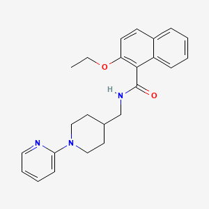 molecular formula C24H27N3O2 B2555003 2-ethoxy-N-((1-(pyridin-2-yl)piperidin-4-yl)methyl)-1-naphthamide CAS No. 1235009-45-6