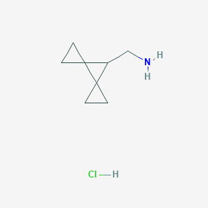 molecular formula C8H14ClN B2555014 Dispiro[2.0.2.1]heptane-7-methanamine hydrochloride CAS No. 2095409-61-1