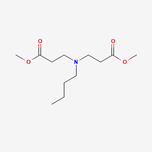 molecular formula C12H23NO4 B2555016 Dimethyl 3,3'-(butylimino)dipropanoate (non-preferred name) CAS No. 29975-09-5