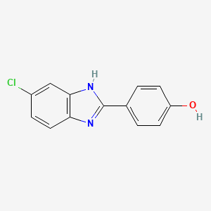 molecular formula C13H9ClN2O B2555018 2-(4-Hydroxyphenyl)-5-chlorobenzimidazole CAS No. 113561-60-7