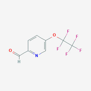 molecular formula C8H4F5NO2 B2555021 5-(1,1,2,2,2-Pentafluoroethoxy)pyridine-2-carbaldehyde CAS No. 2344680-58-4