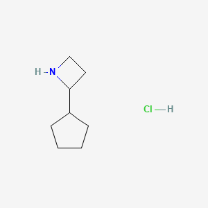 molecular formula C8H16ClN B2555024 2-Cyclopentylazetidine hydrochloride CAS No. 2126159-82-6
