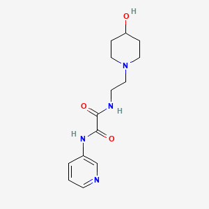 molecular formula C14H20N4O3 B2555030 N1-(2-(4-ヒドロキシピペリジン-1-イル)エチル)-N2-(ピリジン-3-イル)オキサラミド CAS No. 1797586-74-3