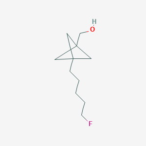 molecular formula C11H19FO B2555035 [3-(5-Fluoropentyl)-1-bicyclo[1.1.1]pentanyl]methanol CAS No. 2287301-24-8