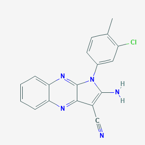 molecular formula C18H12ClN5 B255504 2-amino-1-(3-chloro-4-methylphenyl)-1H-pyrrolo[2,3-b]quinoxaline-3-carbonitrile 