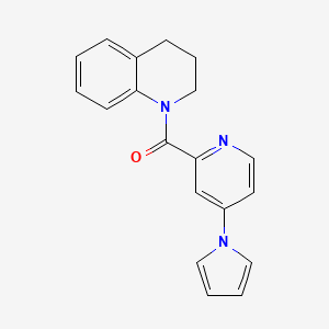 molecular formula C19H17N3O B2555043 (4-(1H-吡咯-1-基)吡啶-2-基)(3,4-二氢喹啉-1(2H)-基)甲酮 CAS No. 1421473-53-1