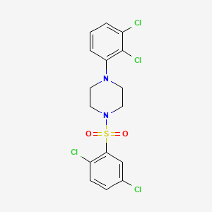 molecular formula C16H14Cl4N2O2S B2555046 1-(2,5-Dichlorobenzenesulfonyl)-4-(2,3-dichlorophenyl)piperazine CAS No. 1903723-45-4