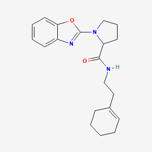 molecular formula C20H25N3O2 B2555047 1-(1,3-BENZOXAZOL-2-YL)-N-[2-(CYCLOHEX-1-EN-1-YL)ETHYL]PYRROLIDINE-2-CARBOXAMIDE CAS No. 1796898-31-1