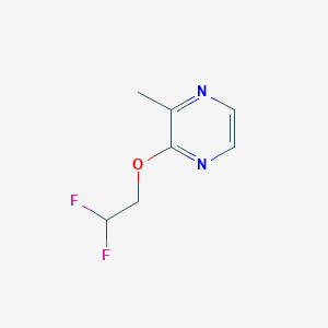 molecular formula C7H8F2N2O B2555054 2-(2,2-Difluoroethoxy)-3-methylpyrazine CAS No. 2201281-65-2