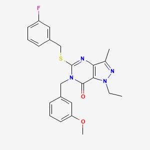 1-ethyl-5-((3-fluorobenzyl)thio)-6-(3-methoxybenzyl)-3-methyl-1H-pyrazolo[4,3-d]pyrimidin-7(6H)-one
