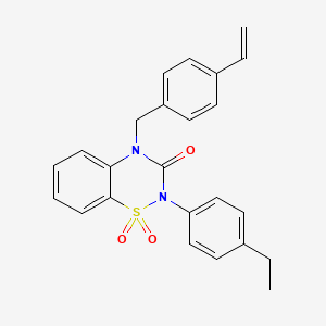 2-(4-ethylphenyl)-4-(4-vinylbenzyl)-2H-1,2,4-benzothiadiazin-3(4H)-one 1,1-dioxide