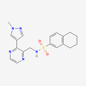 N-((3-(1-methyl-1H-pyrazol-4-yl)pyrazin-2-yl)methyl)-5,6,7,8-tetrahydronaphthalene-2-sulfonamide