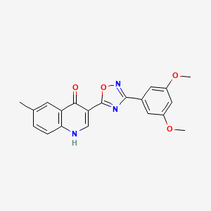 3-(3-(3,5-dimethoxyphenyl)-1,2,4-oxadiazol-5-yl)-6-methylquinolin-4(1H)-one