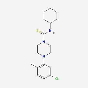 molecular formula C18H26ClN3S B2555062 4-(5-chloro-2-methylphenyl)-N-cyclohexylpiperazine-1-carbothioamide CAS No. 499197-62-5