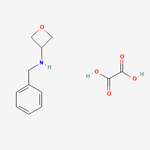 molecular formula C12H15NO5 B2555064 N-Benzyloxetan-3-amine oxalate CAS No. 1956341-96-0