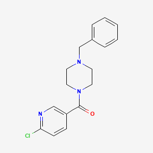 molecular formula C17H18ClN3O B2555065 (4-Benzylpiperazin-1-yl)(6-chloropyridin-3-yl)methanone CAS No. 385407-87-4