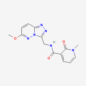 molecular formula C14H14N6O3 B2555073 N-((6-methoxy-[1,2,4]triazolo[4,3-b]pyridazin-3-yl)methyl)-1-methyl-2-oxo-1,2-dihydropyridine-3-carboxamide CAS No. 2034324-99-5