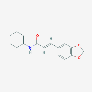 molecular formula C16H19NO3 B255508 3-(1,3-苯并二氧杂环-5-基)-N-环己基丙烯酰胺 