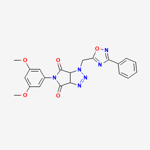 5-(3,5-dimethoxyphenyl)-1-((3-phenyl-1,2,4-oxadiazol-5-yl)methyl)-1,6a-dihydropyrrolo[3,4-d][1,2,3]triazole-4,6(3aH,5H)-dione