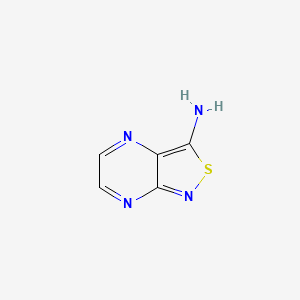 molecular formula C5H4N4S B2555090 [1,2]噻唑并[3,4-b]吡嗪-3-胺 CAS No. 1448338-30-4