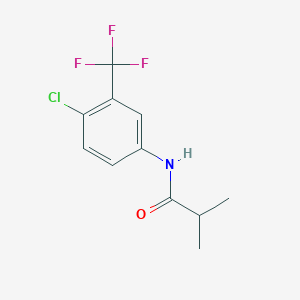 molecular formula C11H11ClF3NO B255510 N-[4-chloro-3-(trifluoromethyl)phenyl]-2-methylpropanamide 