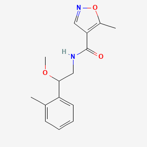 molecular formula C15H18N2O3 B2555104 N-(2-methoxy-2-(o-tolyl)ethyl)-5-methylisoxazole-4-carboxamide CAS No. 1797556-41-2