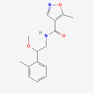 molecular formula C15H18N2O3 B2555104 N-[2-METHOXY-2-(2-METHYLPHENYL)ETHYL]-5-METHYL-1,2-OXAZOLE-4-CARBOXAMIDE CAS No. 1797556-41-2