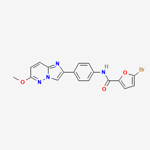 molecular formula C18H13BrN4O3 B2555108 5-溴-N-(4-(6-甲氧基咪唑并[1,2-b]哒嗪-2-基)苯基)呋喃-2-甲酰胺 CAS No. 952995-75-4