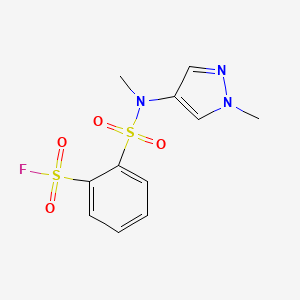 2-[methyl(1-methyl-1H-pyrazol-4-yl)sulfamoyl]benzene-1-sulfonyl fluoride