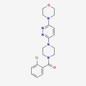 molecular formula C19H22BrN5O2 B2555111 (2-Bromophenyl)(4-(6-morpholinopyridazin-3-yl)piperazin-1-yl)methanone CAS No. 886897-16-1