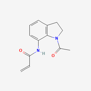 molecular formula C13H14N2O2 B2555117 N-(1-Acetyl-2,3-dihydroindol-7-yl)prop-2-enamide CAS No. 2195972-58-6