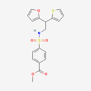 Methyl 4-{[2-(furan-2-yl)-2-(thiophen-2-yl)ethyl]sulfamoyl}benzoate