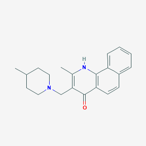 molecular formula C21H24N2O B255513 2-Methyl-3-[(4-methyl-1-piperidinyl)methyl]benzo[h]quinolin-4-ol 