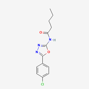N-(5-(4-chlorophenyl)-1,3,4-oxadiazol-2-yl)pentanamide