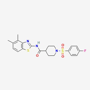 N-(4,5-dimethylbenzo[d]thiazol-2-yl)-1-((4-fluorophenyl)sulfonyl)piperidine-4-carboxamide