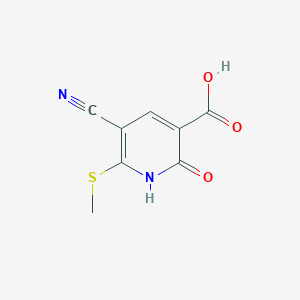 molecular formula C8H6N2O3S B2555153 5-氰基-6-(甲硫基)-2-氧代-1,2-二氢吡啶-3-羧酸 CAS No. 369397-71-7