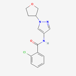 2-chloro-N-(1-(tetrahydrofuran-3-yl)-1H-pyrazol-4-yl)benzamide